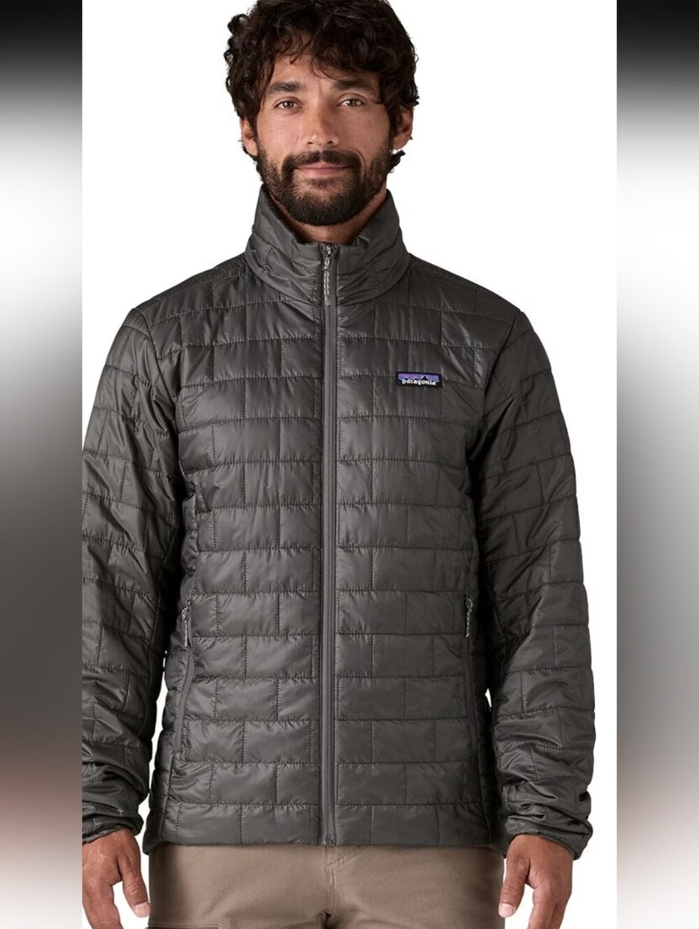 Patagonia Men’s Dark Gray Nano Puff Quilted Jacket Sz XL